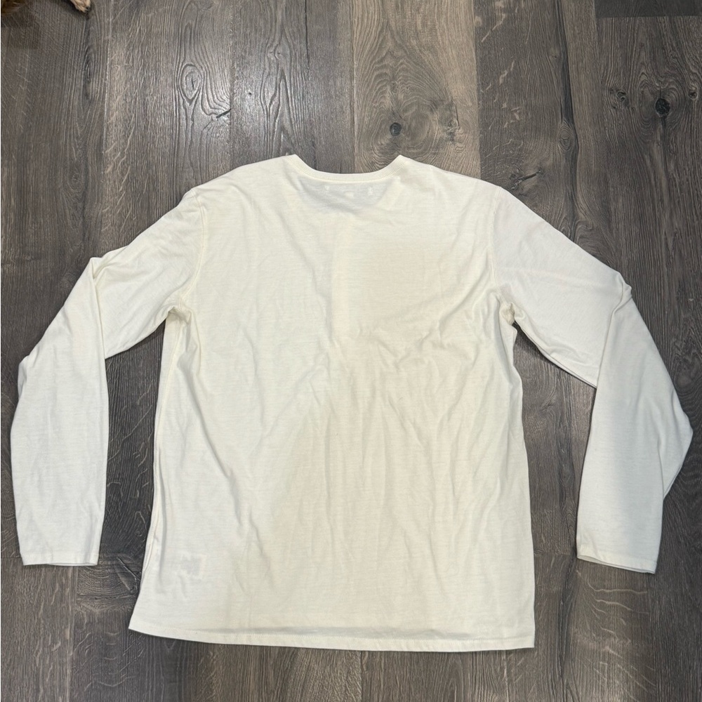 Joe's Jeans Cream Long Sleeve Henley Shirt - Picture 7 of 7